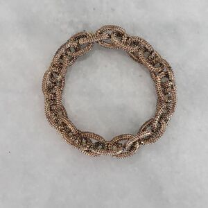 Francesca's Collections Textured Chunky Cord Rolo Elastic Bracelet Gold-tone